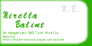 mirella balint business card